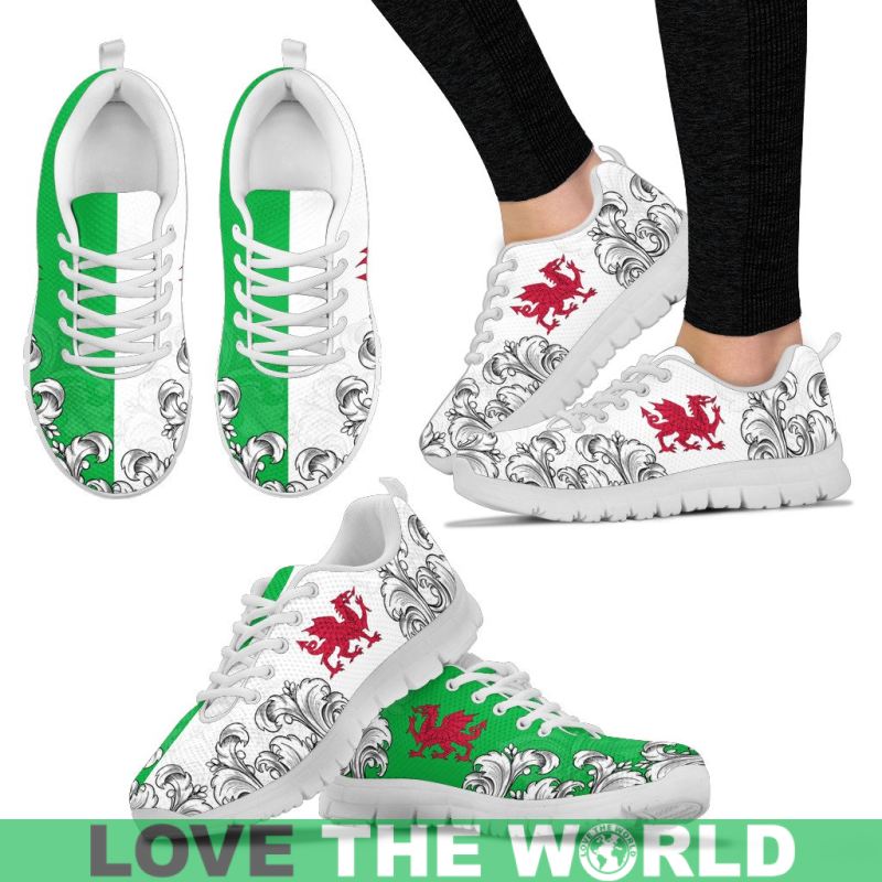 Wales Coat Of Arms Sneakers - Vibe Hoodie Shop