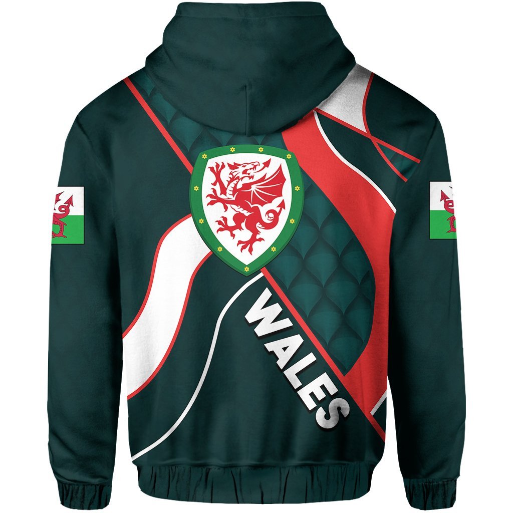 Wales Hoodie, Welsh Dragon Pullover Hoodie Vintage - Vibe Hoodie Shop