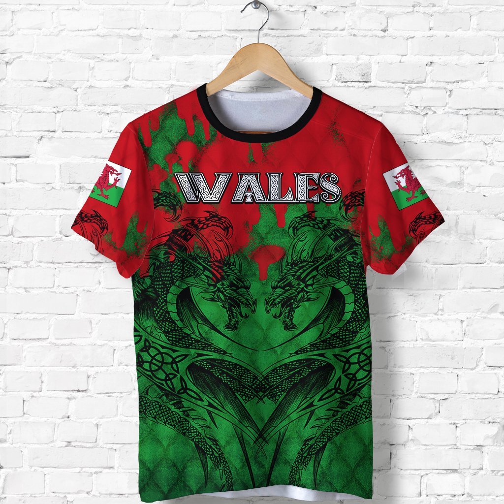 Wales T shirt Dragon Tattoo Celtic - Vibe Hoodie Shop