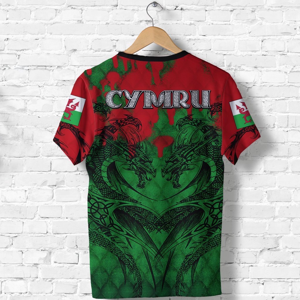 Wales T shirt Dragon Tattoo Celtic - Vibe Hoodie Shop