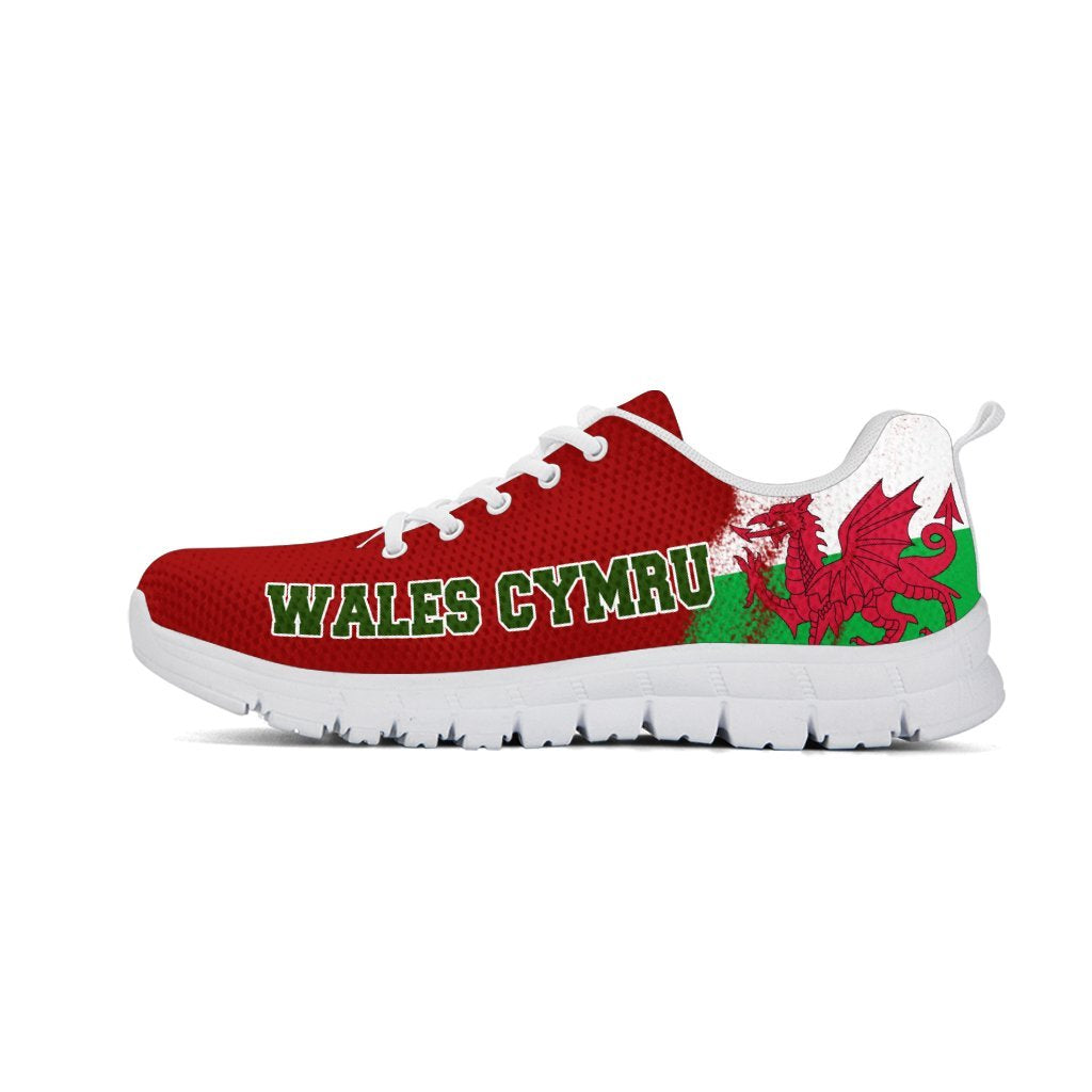 Wales Cymru Athletic Sneakers (Black/White Versions) - Vibe Hoodie Shop