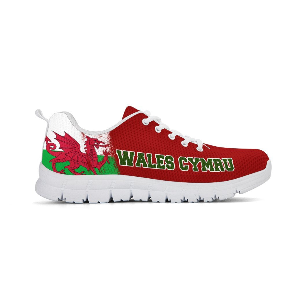 Wales Cymru Athletic Sneakers (Black/White Versions) - Vibe Hoodie Shop