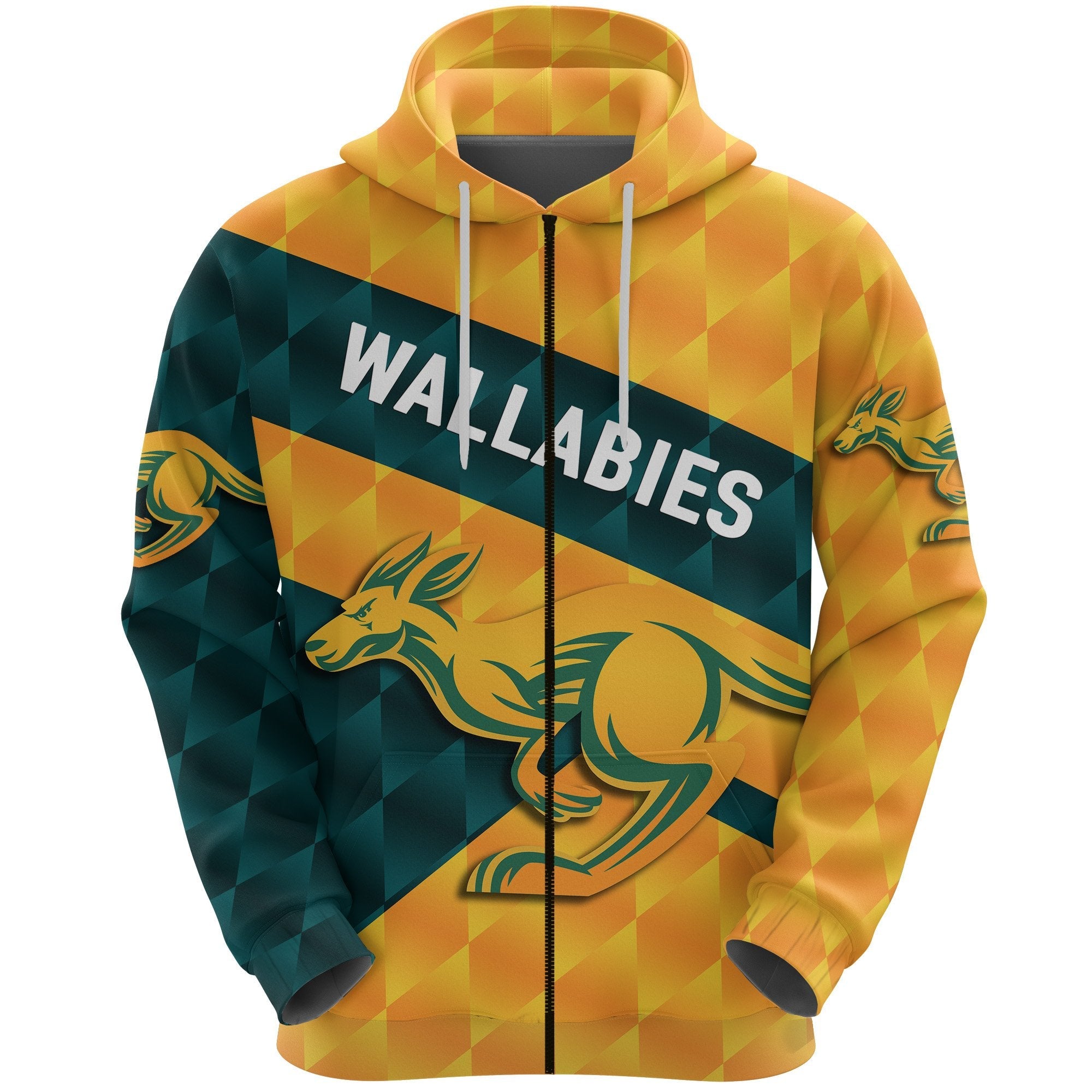 Wallabies Zip Hoodie Sporty Style - Vibe Hoodie Shop