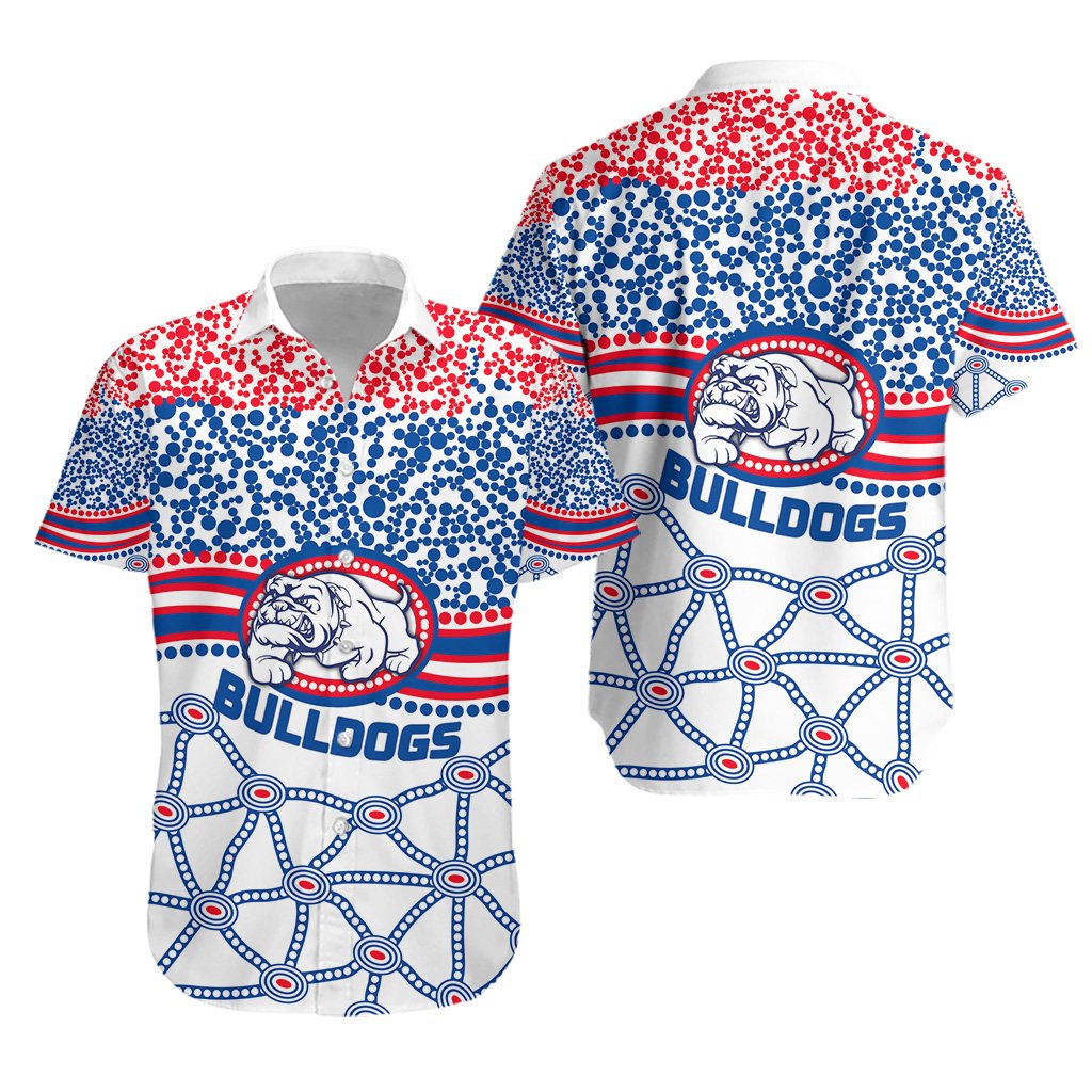 Western Bulldogs Hawaiian Shirt Indigenous - Vibe Hoodie Shop