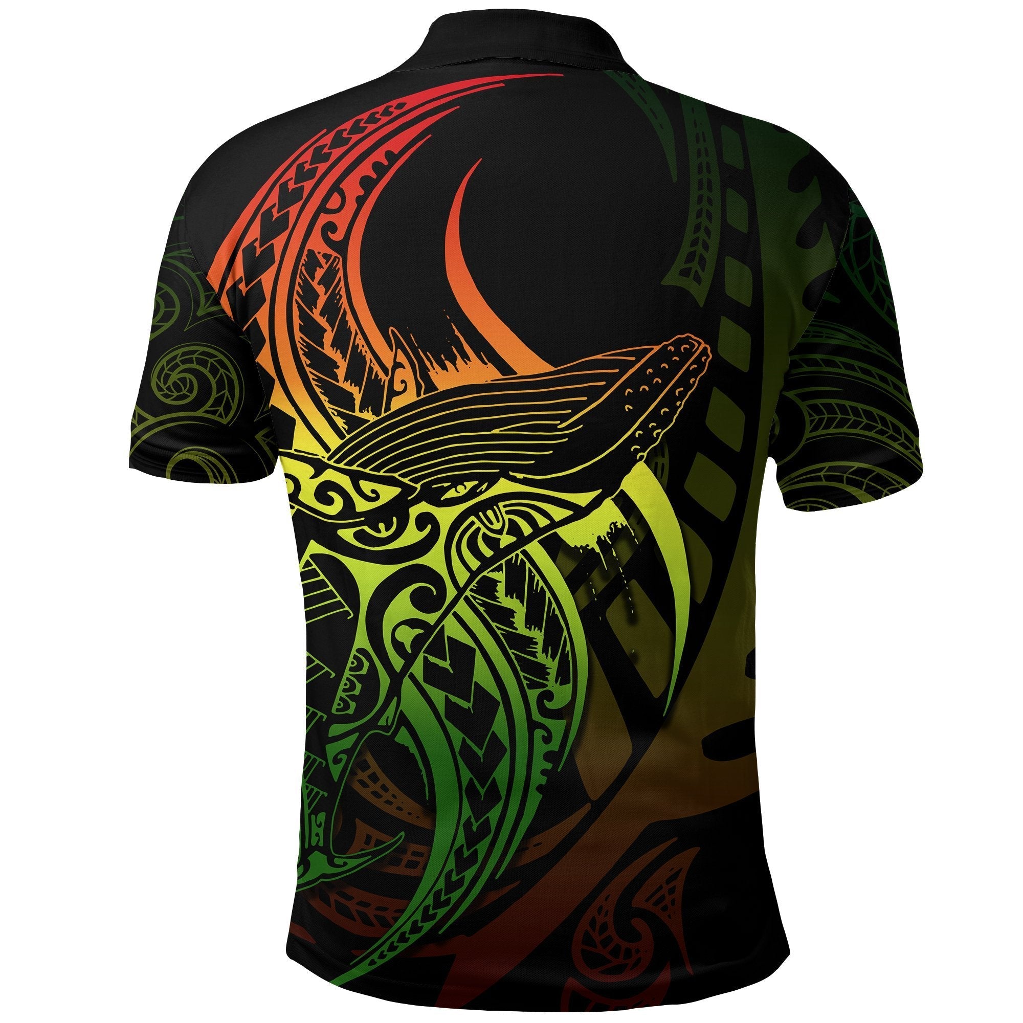 Maori Polo Shirt Whale Tattoo, Humpback Whales New Zealand Golf Shirt Rasta - Vibe Hoodie Shop