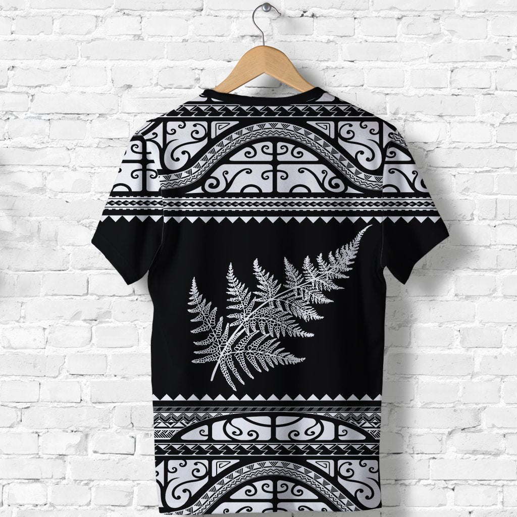 New Zealand Maori Shirt, Aotearoa Silver Fern T shirt - White - Vibe Hoodie Shop