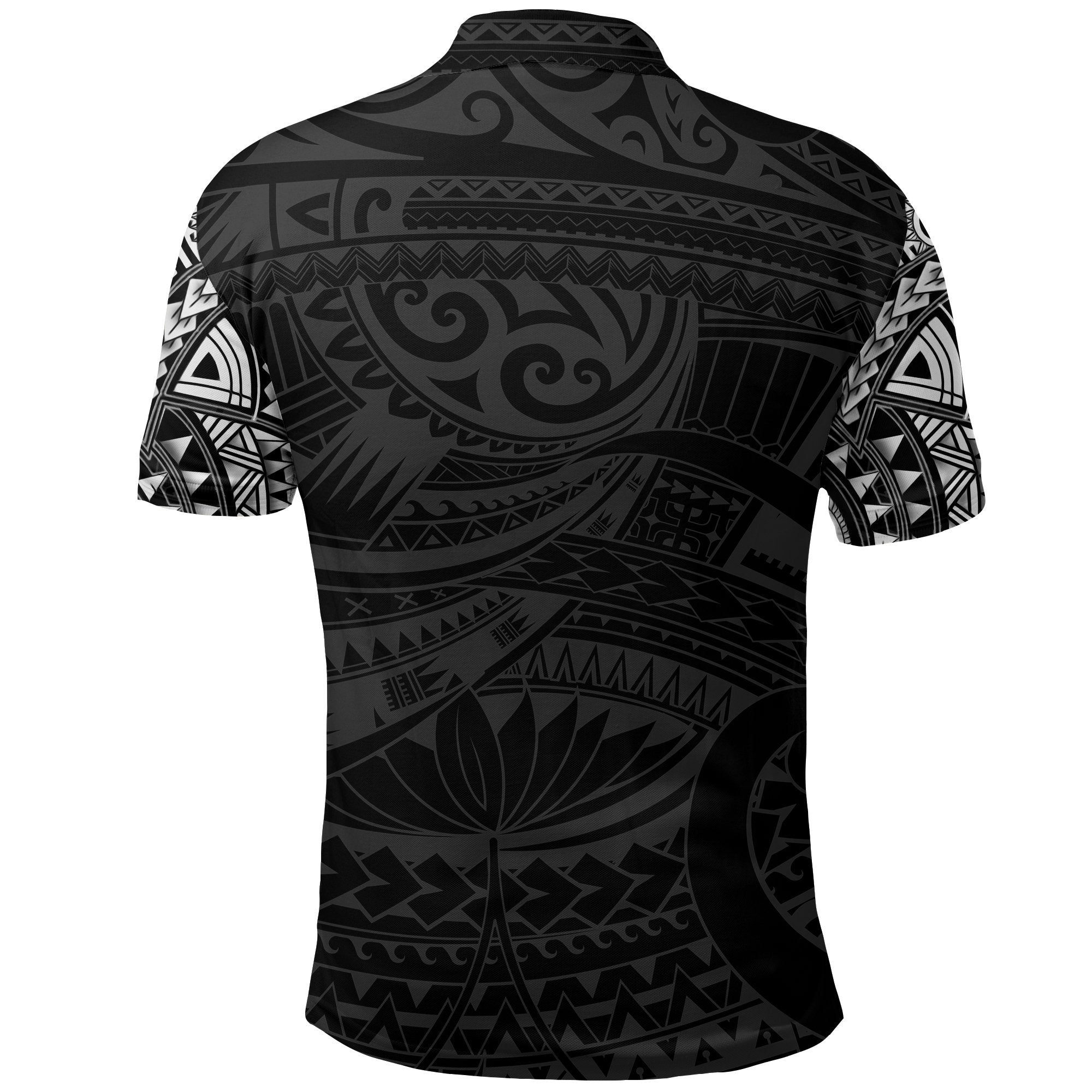 New Zealand Polo Shirt, Maori Tattoo Wolf Dragon Golf Shirt - White - Vibe Hoodie Shop