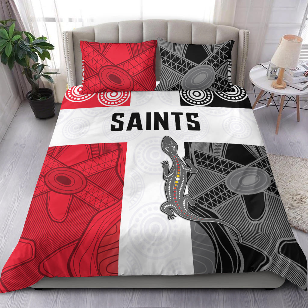 Saints Football Bedding Set St Kilda Indigenous - Vibe Hoodie Shop