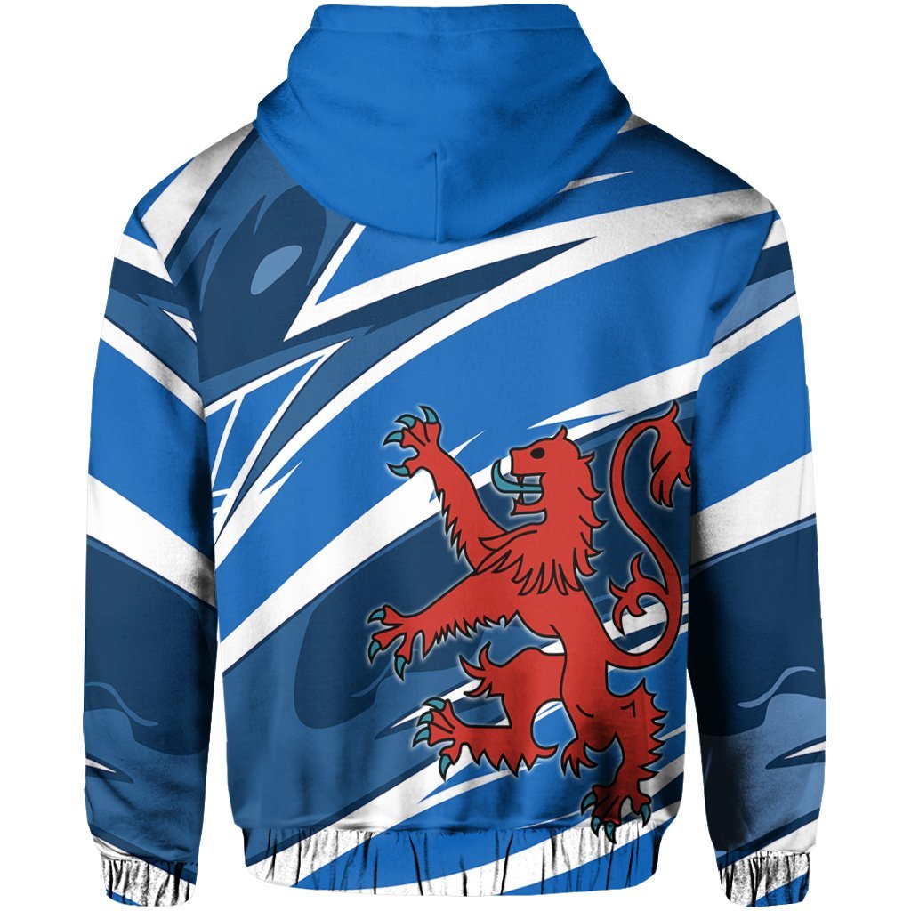 Scotland Lion Zip Hoodie - Lode Style - Vibe Hoodie Shop