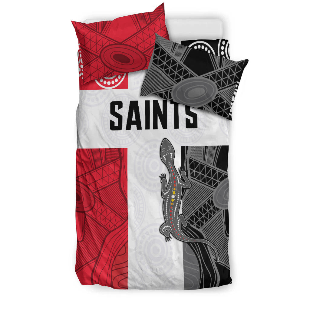 Saints Football Bedding Set St Kilda Indigenous - Vibe Hoodie Shop