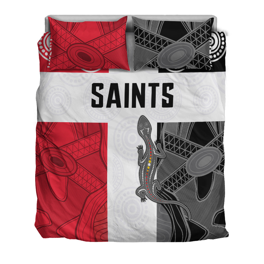 Saints Football Bedding Set St Kilda Indigenous - Vibe Hoodie Shop