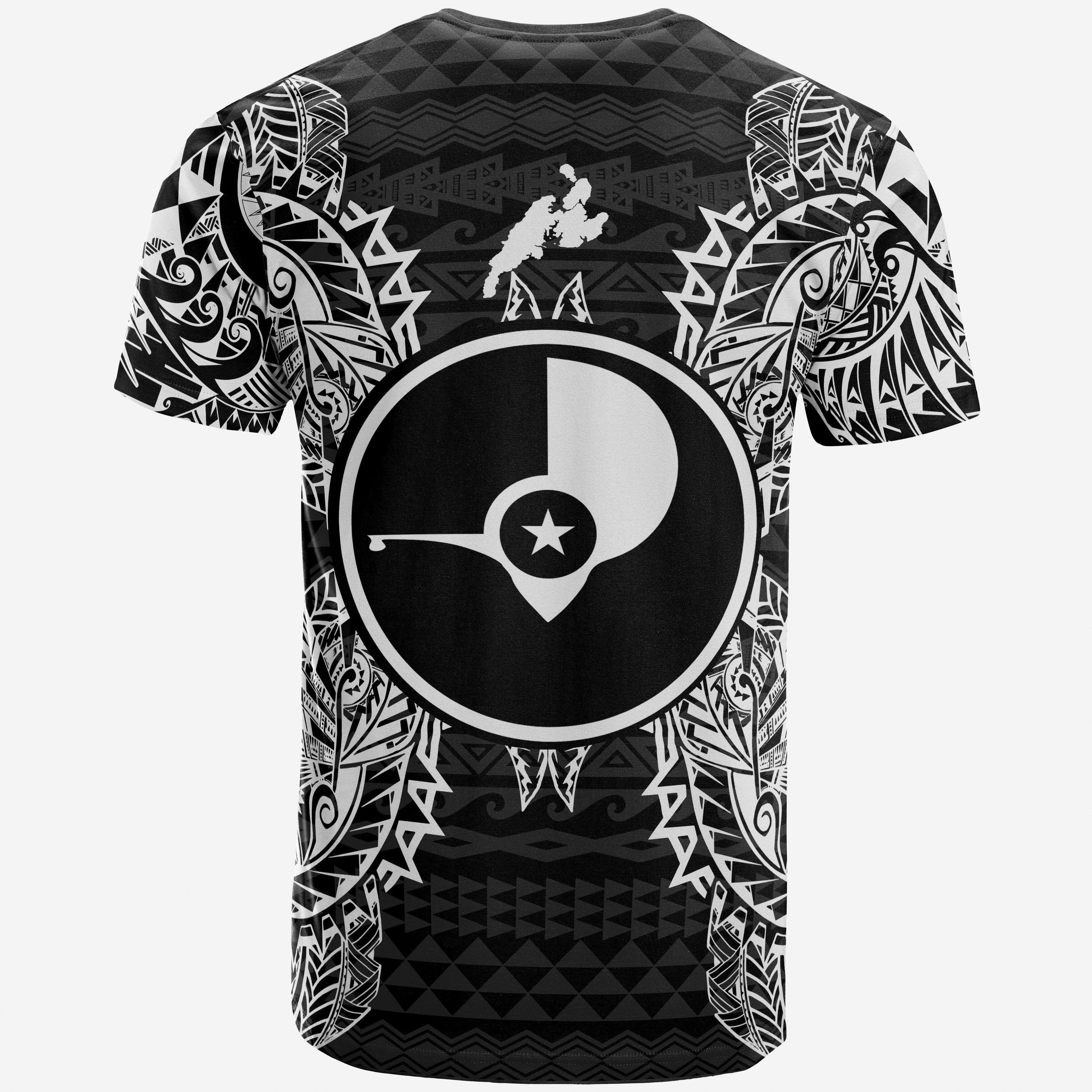 Vibe Hoodie Yap All T shirt - Yap Flag Map Polynesian Tattoo White Black - Vibe Hoodie Shop