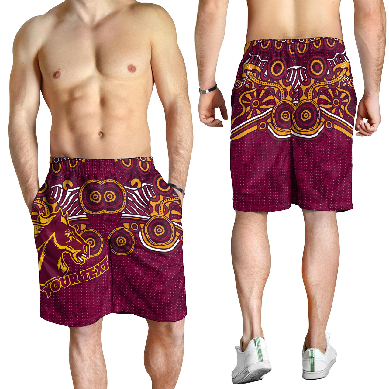 Broncos Rugby Men Shorts - Custom Super Indigenous Broncos Men Shorts RLT13 - Vibe Hoodie Shop