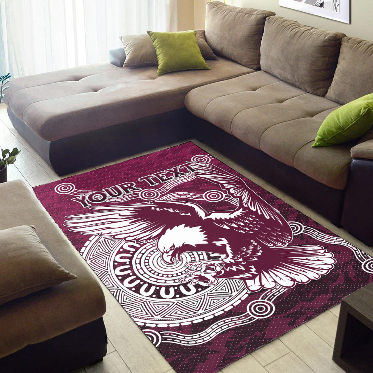 Sea Eagles Rugby Area Rug - Custom Super Eagles Area Rug RLT13 - Vibe Hoodie Shop