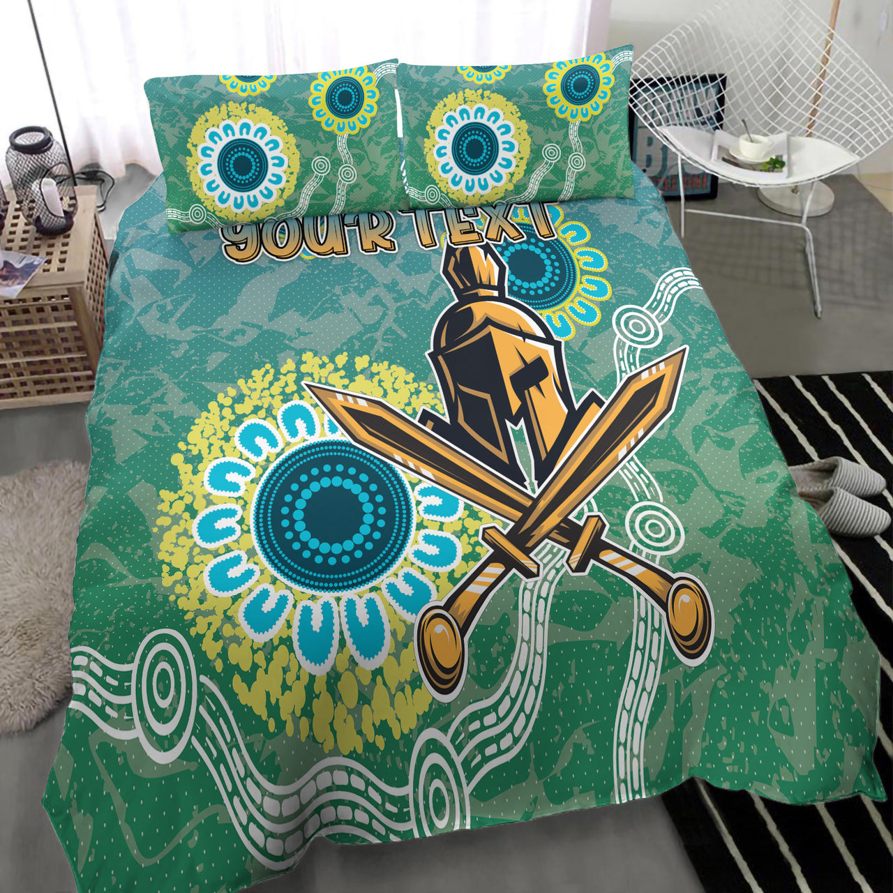 Titans Rugby Bedding Set - Custom Super Titans Bedding Set RLT13 - Vibe Hoodie Shop
