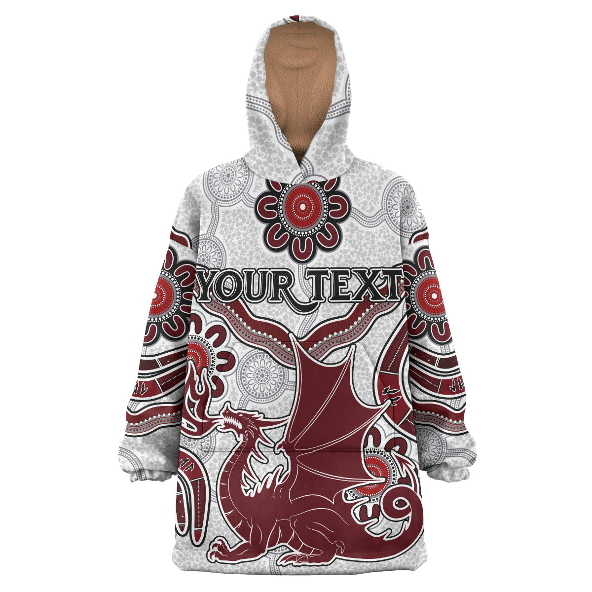 St.George Rugby Snug Hoodie - Custom Aboriginal St. George Wearable Blanket Hoodie RLT14 - Vibe Hoodie Shop