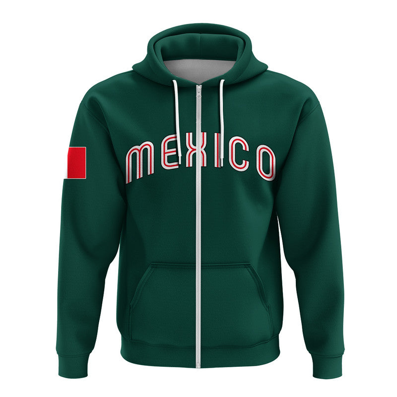 (Custom Personalised And Number) Baseball 2023 Mexico Hoodie Green Style LT6 - Vibe Hoodie Shop