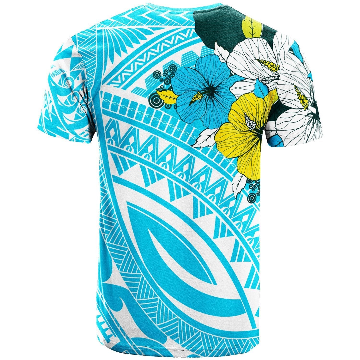 Palau - T shirt - Polynesian Pattern Aquamarine Stone Color - Vibe Hoodie Shop