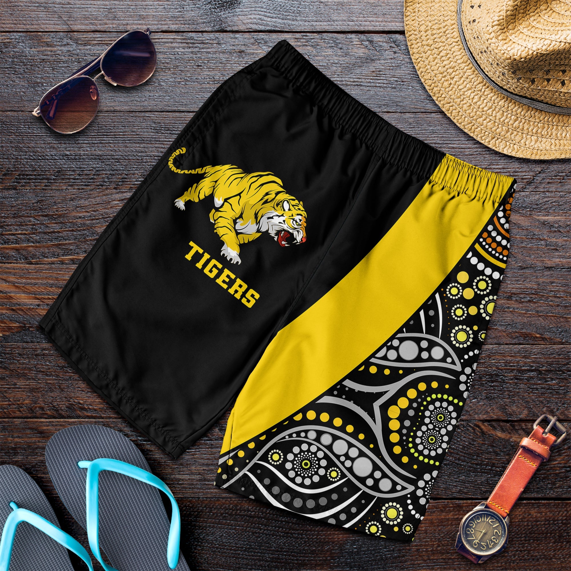 Richmond Indigenous Men Shorts Tigers Football - Vibe Hoodie Shop