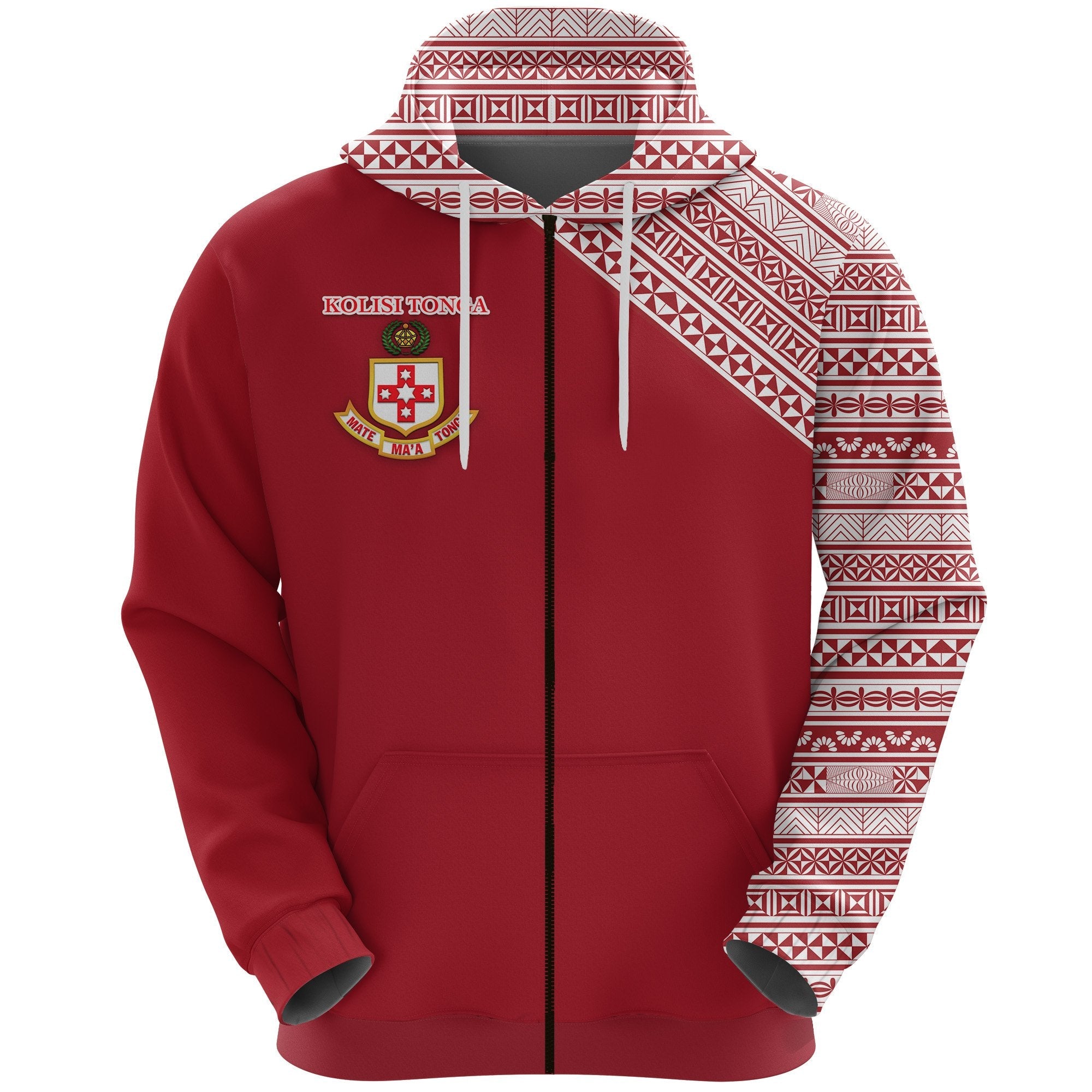 Kolisi Tonga Zip Hoodie Mate Ma'a Tonga Rugby Original - Vibe Hoodie Shop