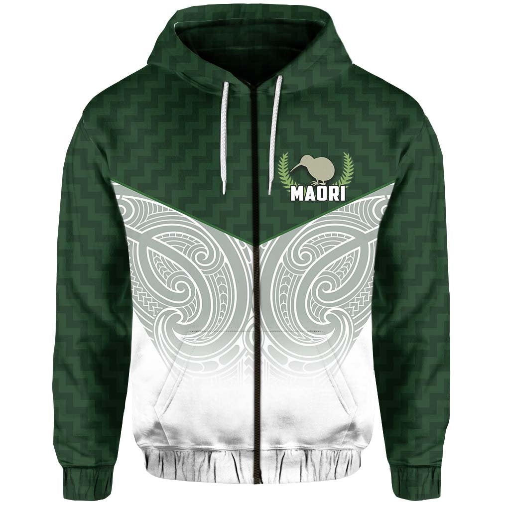 New Zealand M ori Rugby All Stars Forest Green Zip Hoodie - Vibe Hoodie Shop