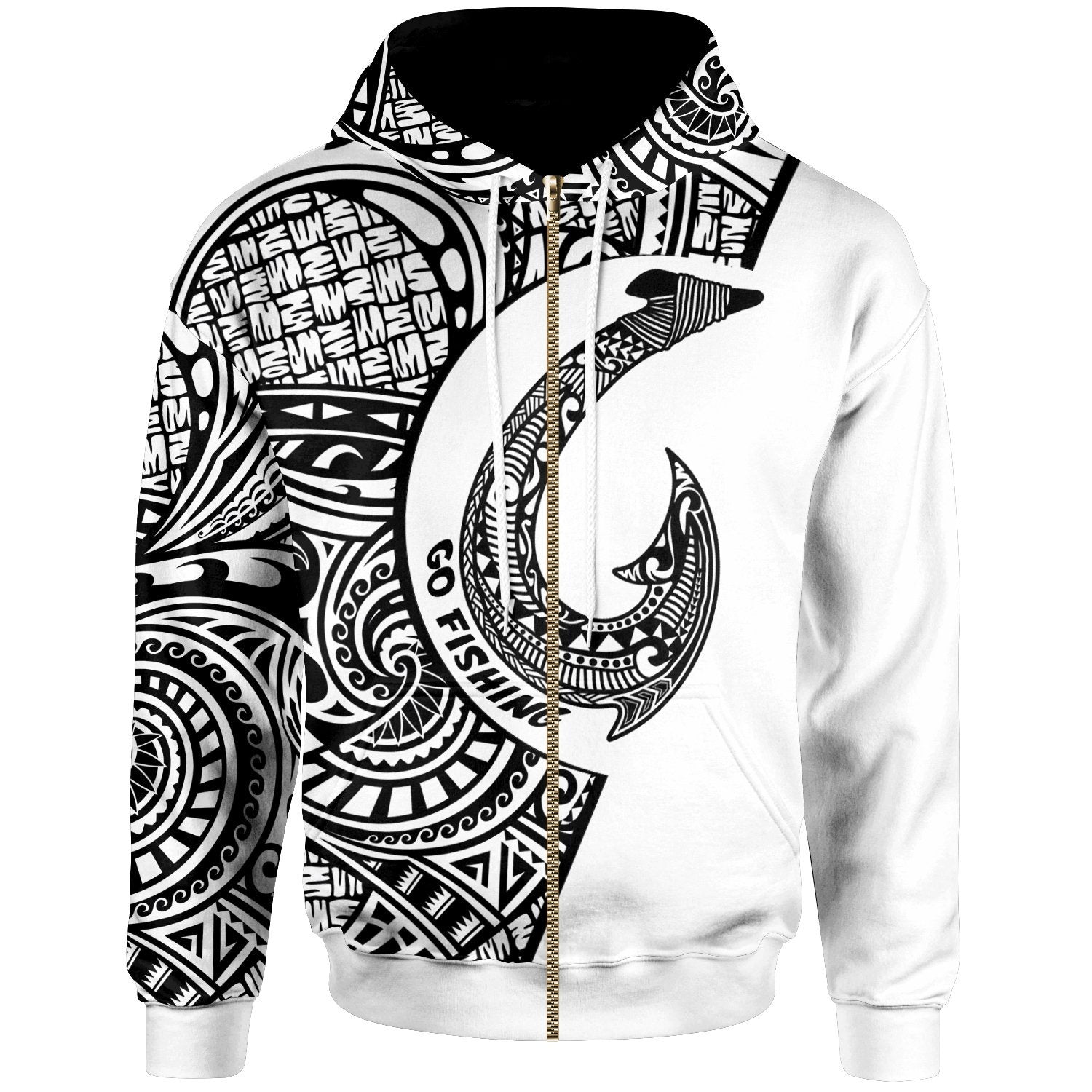 Palau Zip Hoodie - Hook Tattoo - Vibe Hoodie Shop