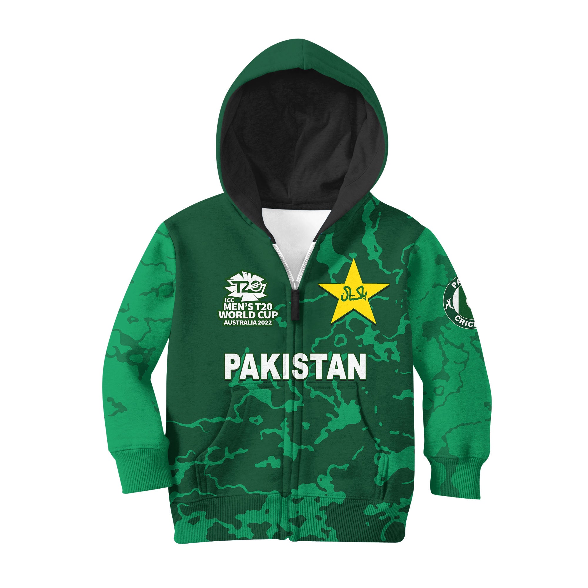 (Custom Personalised And Number) Pakistan Cricket Jersey Hoodie KID - Vibe Hoodie Shop