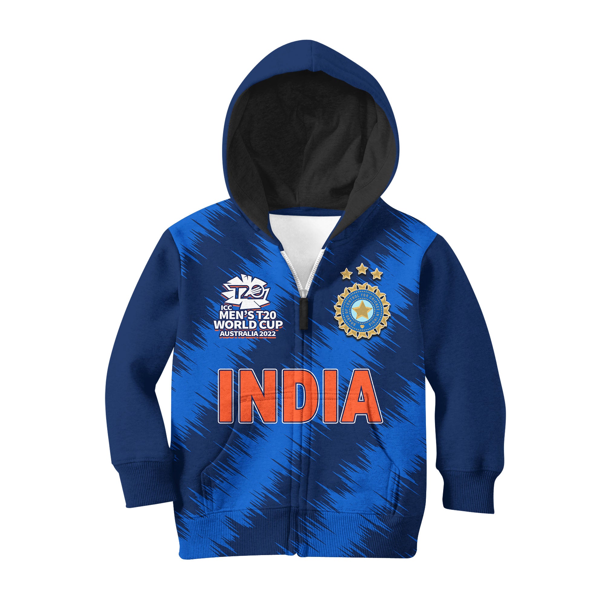 (Custom Personalised And Number) India Cricket Men's T20 World Cup Hoodie KID - Vibe Hoodie Shop