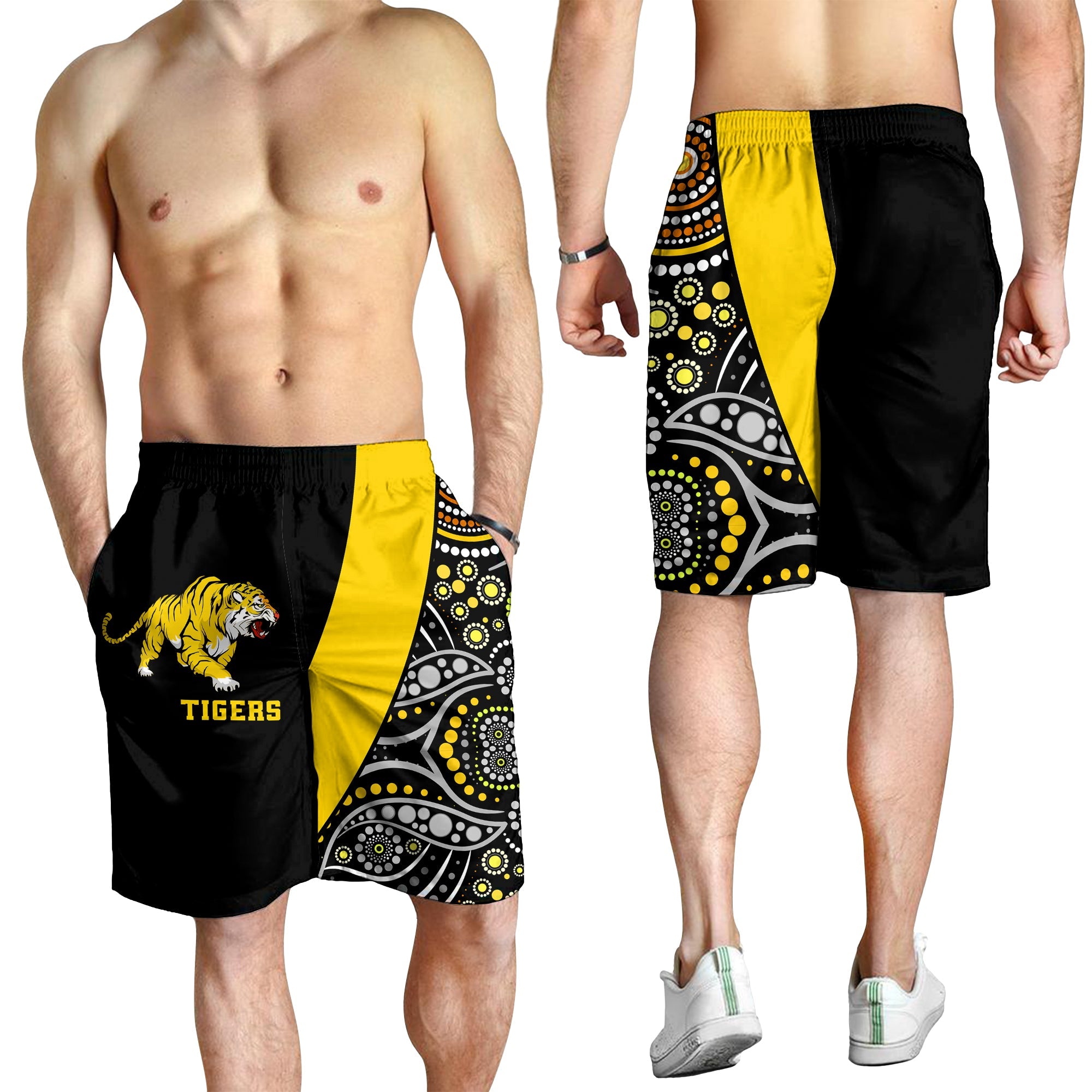 Richmond Indigenous Men Shorts Tigers Football - Vibe Hoodie Shop